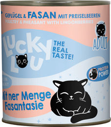 Lucky Lou Katzenfutter Adult Geflügel & Fasan Stückchen in Sauce Getreidefrei & Glutenfrei 6 x 800 g – Bild 1 von 4