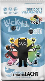 Produktbild von Lucky Lou Katzenfutter Adult Geflügel & Lachs Getreidefrei und Glutenfrei 2 x 340 g - 2 x 340 g