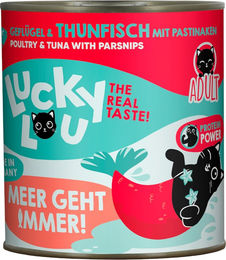 Produktbild von Lucky Lou Katzenfutter Adult Geflügel und Thunfisch getreidefrei und glutenfrei 2 x 800 g