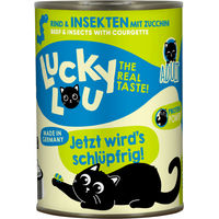 Produktbild von Lucky Lou Katzenfutter Adult Rind & Insekten getreidefrei und glutenfrei 6x400g