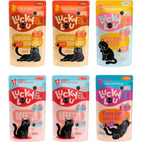 Produktbild von Lucky Lou Katzenfutter Adult Tasty Mix Stückchen in Sauce getreidefrei und ohne Zucker 6 x 125 g - 6 x 125 g