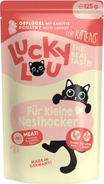 Produktbild von Lucky Lou Kitten Nassfutter Geflügel getreidefrei und ohne Zucker 16x125g