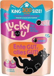 Produktbild von Lucky Lou Lifestage Adult Hundefutter Geflügel und Ente getreidefrei und ohne Zucker 6x300g