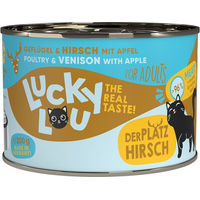 Produktbild von Lucky Lou Lifestage Adult Hundefutter Geflügel und Hirsch getreidefrei ohne Zucker 24x200g