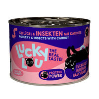 Produktbild von Lucky Lou Lifestage Adult Hundefutter Geflügel und Insekten getreidefrei ohne Zucker 24x200g