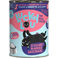 Produktbild von Lucky Lou Lifestage Adult Hundefutter Geflügel und Insekten getreidefrei ohne Zucker 6x400g