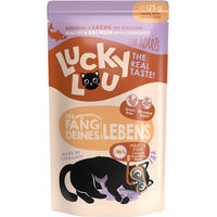 Produktbild von Lucky Lou Lifestage Adult Hundefutter Geflügel und Lachs getreidefrei mit hohem Fleischanteil 16x125g - 16 x 125 g