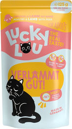 Produktbild von Lucky Lou Lifestage Adult Hundefutter Geflügel und Lamm getreidefrei ohne Zucker 16x125g