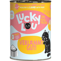 Produktbild von Lucky Lou Lifestage Adult Hundefutter Geflügel und Lamm getreidefrei ohne Zucker 24x400g
