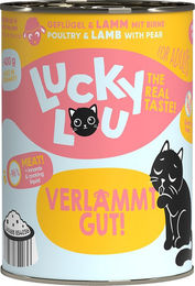 Produktbild von Lucky Lou Lifestage Adult Hundefutter Geflügel und Lamm getreidefrei ohne Zucker 6x400g