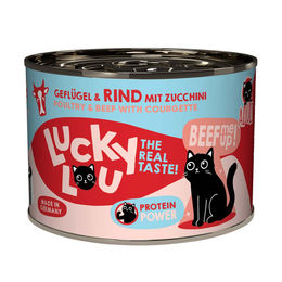 Lucky Lou Lifestage Adult Hundefutter Geflügel und Rind getreidefrei ohne Zucker 24x200g – Bild 1 von 2