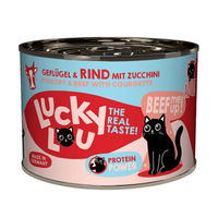 Produktbild von Lucky Lou Lifestage Adult Hundefutter Geflügel und Rind getreidefrei ohne Zucker 24x200g