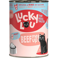 Produktbild von Lucky Lou Lifestage Adult Hundefutter Geflügel und Rind getreidefrei ohne Zucker 6x400g