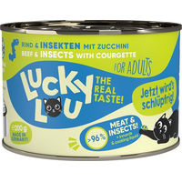 Produktbild von Lucky Lou Lifestage Adult Hundefutter Rind & Insekten getreidefrei ohne Zucker 6x200g