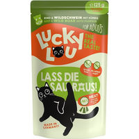 Produktbild von Lucky Lou Lifestage Adult Hundefutter Rind und Wildschwein getreidefrei ohne Zucker 16x125g