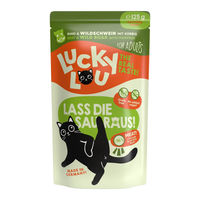 Produktbild von Lucky Lou Lifestage Adult Hundefutter Rind und Wildschwein getreidefrei und ohne Zucker 16x125g