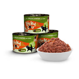 Lucky Lou Lifestage Adult Hundefutter Rind und Wildschwein getreidefrei und ohne Zucker 6x200g – Bild 1 von 2