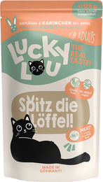 Lucky Lou Lifestage Adult Katzen Nassfutter Geflügel & Kaninchen Stückchen in Sauce, 16 x 125 g Beutel, getreidefrei und glutenfrei – Bild 1 von 1