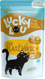 Lucky Lou Lifestage Adult Katzen Nassfutter Geflügel und Hirsch in Sauce glutenfrei und getreidefrei 16 x 125 g Beutel – Bild 1 von 1