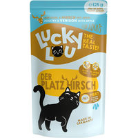 Produktbild von Lucky Lou Lifestage Adult Katzen Nassfutter Geflügel und Hirsch in Sauce glutenfrei und getreidefrei 16 x 125 g Beutel