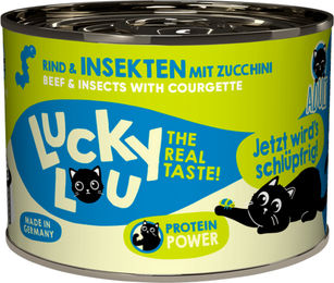 Lucky Lou Lifestage Adult Katzen Nassfutter Rind und Insekten Stückchen in Sauce getreidefrei glutenfrei 6x200g - 6 x 200 g – Bild 1 von 7