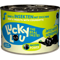 Produktbild von Lucky Lou Lifestage Adult Katzen Nassfutter Rind und Insekten Stückchen in Sauce getreidefrei glutenfrei 6x200g - 6 x 200 g