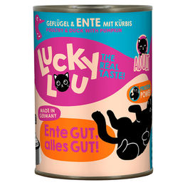 Lucky Lou Lifestage Adult Katzenfutter Geflügel & Ente Stückchen in Sauce getreidefrei und glutenfrei 400 g - 24 x 400 g – Bild 1 von 10