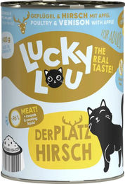 Lucky Lou Lifestage Adult Katzenfutter Geflügel und Hirsch Stückchen in Sauce getreidefrei glutenfrei 400g - 6 x 400 g – Bild 1 von 8