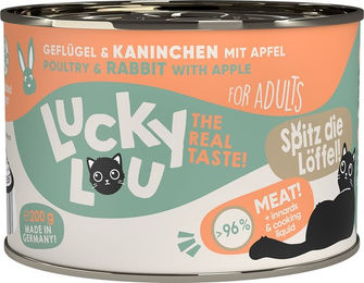 Produktbild von Lucky Lou Lifestage Adult Katzenfutter Geflügel und Kaninchen getreidefrei und ohne Zucker 24x200g - 24 x 200 g