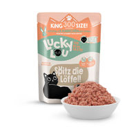 Produktbild von Lucky Lou Lifestage Adult Katzenfutter Geflügel und Kaninchen getreidefrei und ohne Zucker 6x300g