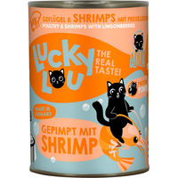 Produktbild von Lucky Lou Lifestage Adult Katzenfutter Geflügel und Shrimps getreidefrei und glutenfrei 400 g