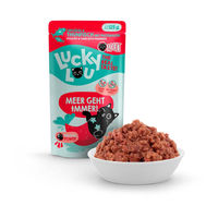 Produktbild von Lucky Lou Lifestage Adult Katzenfutter Geflügel und Thunfisch getreidefrei ohne Zucker 16x125g
