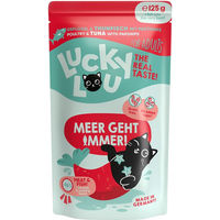 Produktbild von Lucky Lou Lifestage Adult Katzenfutter Geflügel und Thunfisch getreidefrei ohne Zucker 16x125g