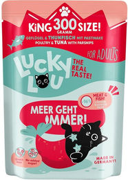 Produktbild von Lucky Lou Lifestage Adult Katzenfutter Geflügel und Thunfisch getreidefrei ohne Zucker 6x300g - 6 x 300 g