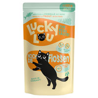 Produktbild von Lucky Lou Lifestage Katzen Nassfutter Adult Geflügel und Forelle Stückchen in Sauce 16 x 125 g getreidefrei und glutenfrei - 16 x 125 g