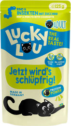 Lucky Lou Lifestage Katzen Nassfutter Adult Rind & Insekten Stückchen in Sauce getreidefrei glutenfrei 16x125 g - 16 x 125 g – Bild 1 von 4