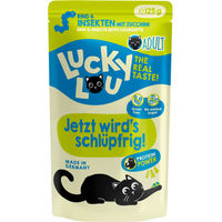 Produktbild von Lucky Lou Lifestage Katzen Nassfutter Adult Rind & Insekten Stückchen in Sauce getreidefrei glutenfrei 16x125 g - 16 x 125 g