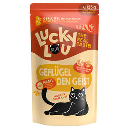 Lucky Lou Lifestage Katzenfutter Adult Geflügel Stückchen in Sauce, getreidefrei und glutenfrei, 16 x 125 g - 16 x 125 g – Bild 1 von 12