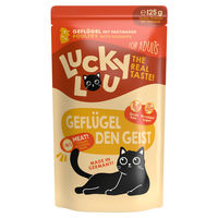 Produktbild von Lucky Lou Lifestage Katzenfutter Adult Geflügel Stückchen in Sauce, getreidefrei und glutenfrei, 16 x 125 g - 16 x 125 g
