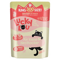 Produktbild von Lucky Lou Lifestage Kitten Geflügel Stückchen in Sauce getreidefrei ohne Zucker 6 x 300 g - 6 x 300 g