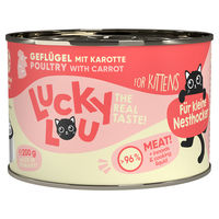 Produktbild von Lucky Lou Lifestage Kitten Katzenfutter Geflügel Stückchen in Sauce, getreidefrei und glutenfrei, 200 g - 6 x 200 g
