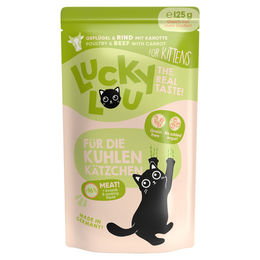 Lucky Lou Lifestage Kitten Nassfutter Geflügel & Rind Getreidefrei Glutenfrei Ohne Zucker 16x125g - 16 x 125 g – Bild 1 von 4