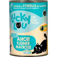 Produktbild von Lucky Lou Lifestage Kitten Nassfutter Geflügel und Forelle getreidefrei und glutenfrei 6x400g - 6 x 400 g