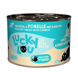 Lucky Lou Lifestage Kitten Nassfutter Geflügel und Forelle getreidefrei und ohne Zucker 6x200g – Bild 1 von 2