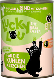 Lucky Lou Lifestage Kitten Nassfutter Geflügel und Rind Getreidefrei Glutenfrei Ohne Zucker 6x400g - 6 x 400 g – Bild 1 von 4