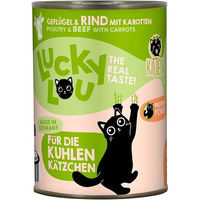 Produktbild von Lucky Lou Lifestage Kitten Nassfutter Geflügel und Rind getreidefrei ohne Zucker 6x400g