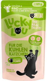 Produktbild von Lucky Lou Lifestage Kitten Nassfutter Geflügel und Rind Getreidefrei und Ohne Zucker 16x125g
