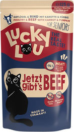 Produktbild von Lucky Lou Lifestage Senior Hundefutter Geflügel & Rind getreidefrei ohne Zucker 16x125g