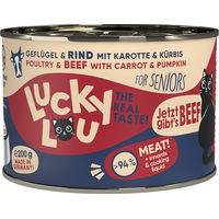 Produktbild von Lucky Lou Lifestage Senior Hundefutter Geflügel und Rind getreidefrei ohne Zucker 6x200g