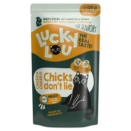 Lucky Lou Lifestage Senior Katzen Nassfutter Geflügel Stückchen in Sauce getreidefrei und glutenfrei 16 x 125 g - 16 x 125 g – Bild 1 von 9